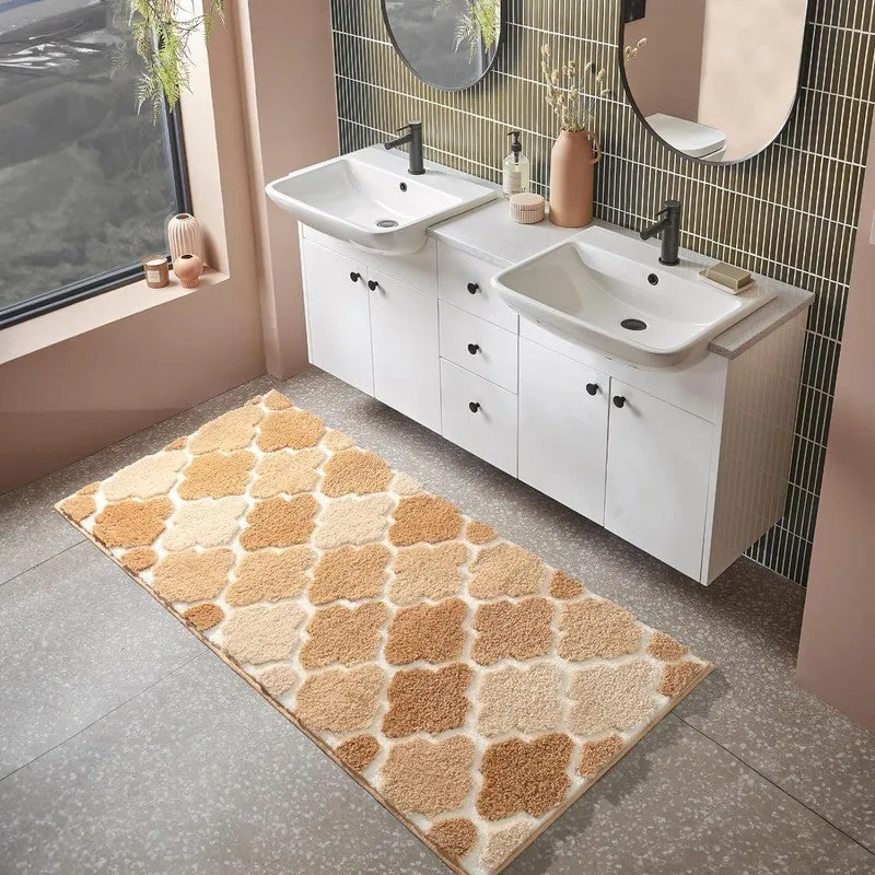 Dune Ellipse Rustic Micro Fiber Runner Rug media 3