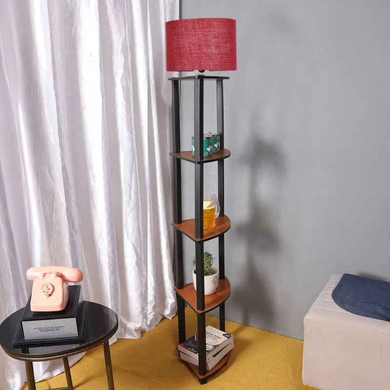 Cylindra Shimmer Floor Lamp (Maroon) media 3