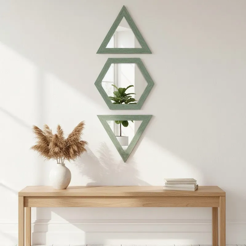 Zentry Wall Mirror With PVC Frame - Set of Three media 4