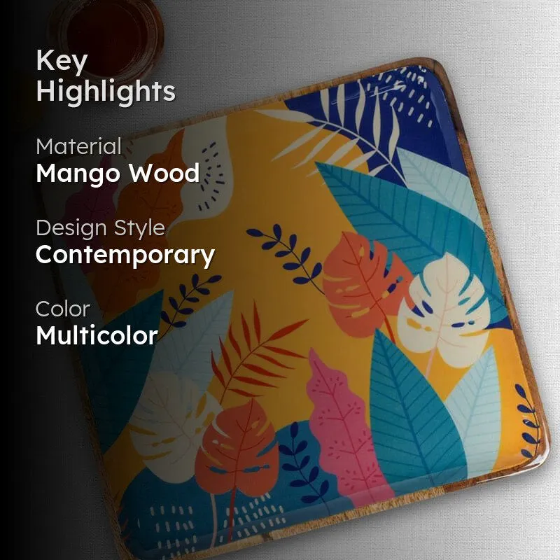 Linda Square Nature Wood Platter media 2
