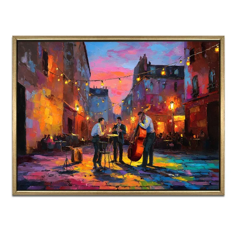 Twilight Street Canvas Wall Painting With Frame media 3