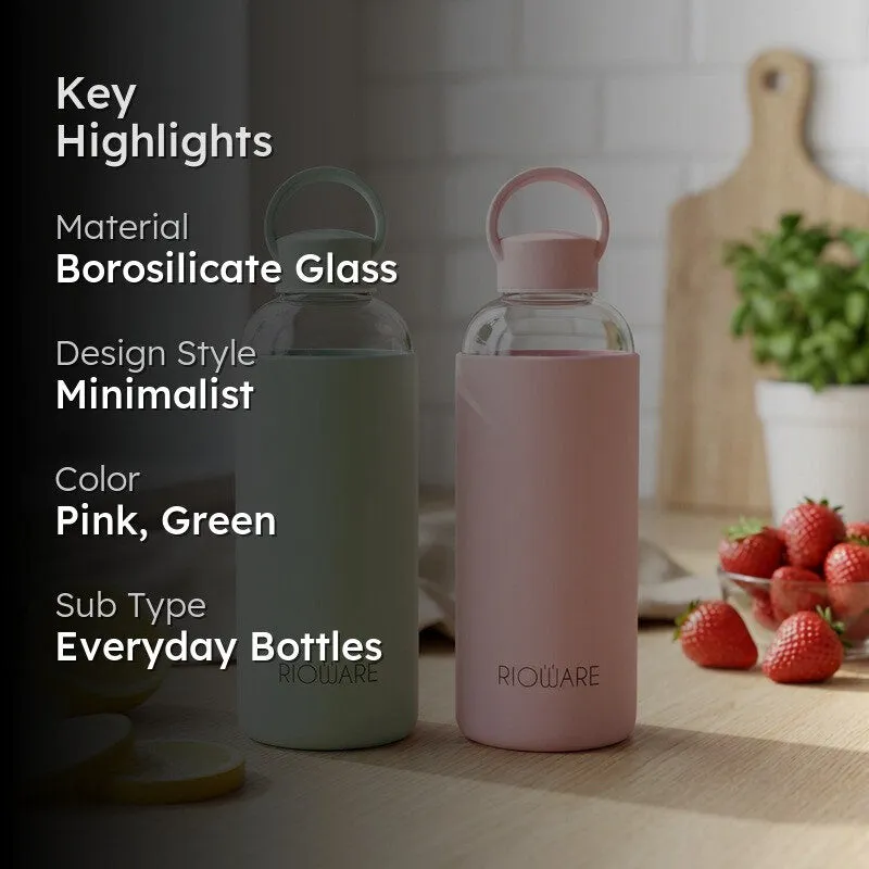 Rioware UrbanSip Minimal Bottle (Pink, Green, 750 mL Each) - Set Of Two media 2