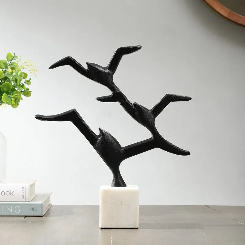 Ebony Seagull Aluminium Showpiece - Black media 1