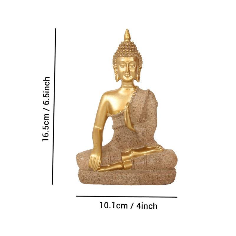 Glitter Serene Buddha Showpiece media 5
