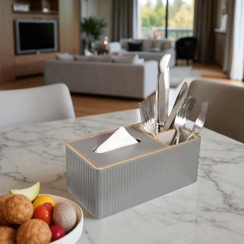 AarviDecor Ribline Faux Leather Tissue Holder media 3