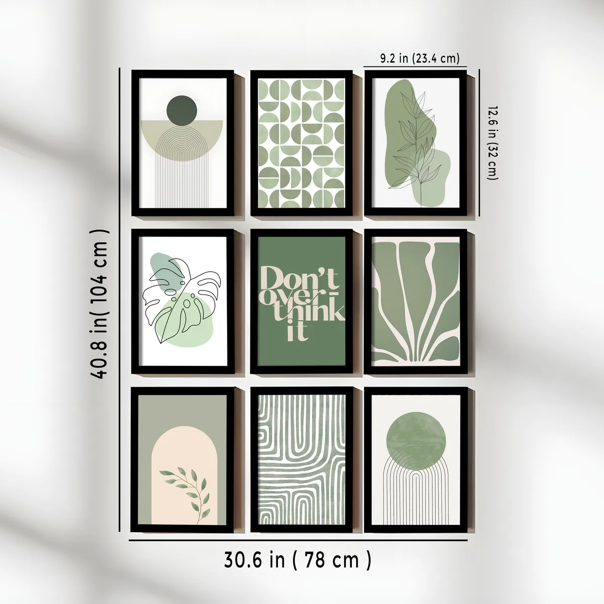 Sylva Nature Inspired Abstract Wall Art Set With Frame - Set Of Nine media 3