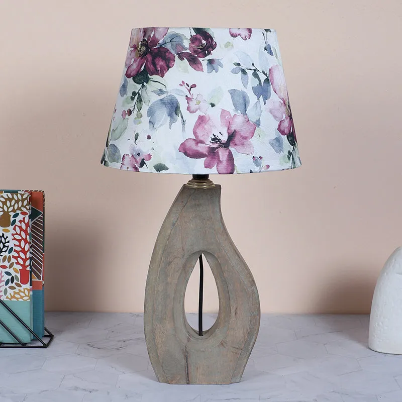 Lumikko Runes Printed Mango Wood Table Lamp - Multicolor media 2