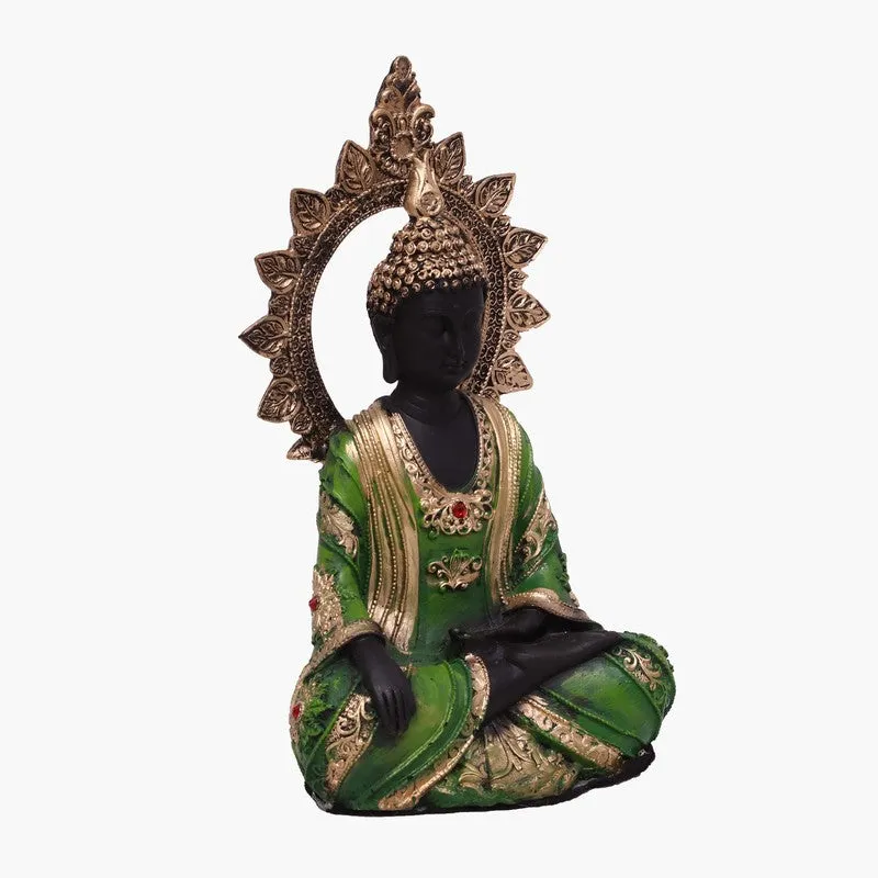 Divine Stillness Buddha Idol - Green media 3