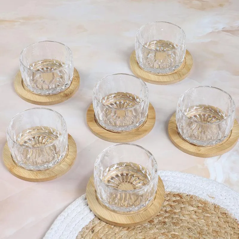 Leolin Glass Dessert Bowl (100 ML Each) - Set Of Six media 1