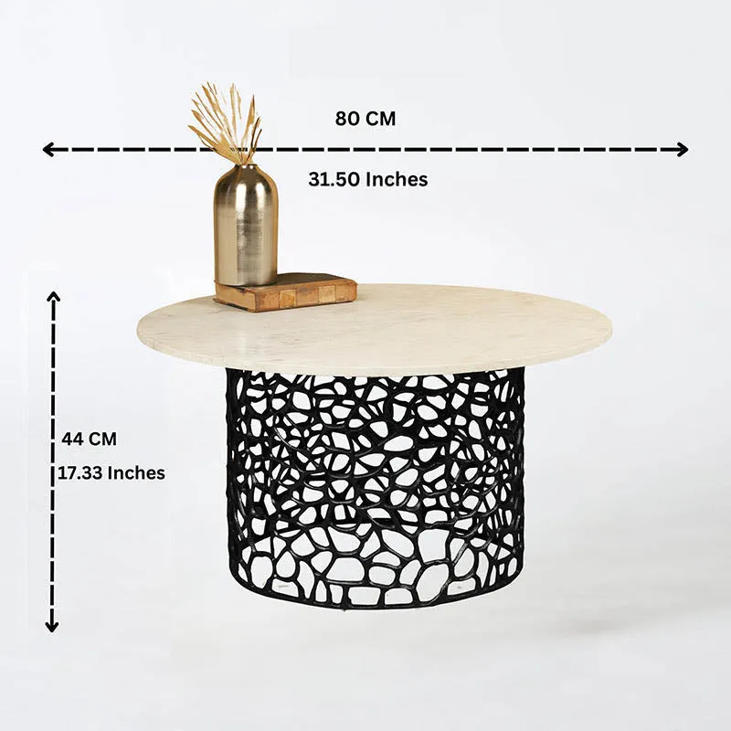 Intrica Fat Aluminum Center Table - Black media 6