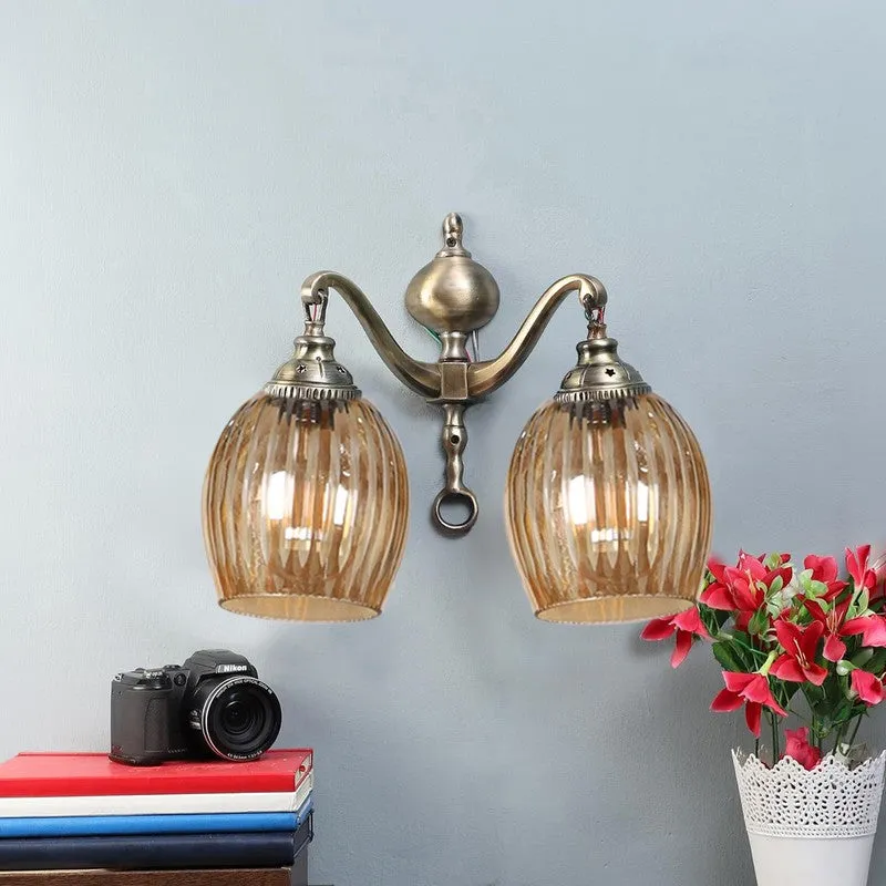 Golden Glow Antique Glass Wall Lamp media 4