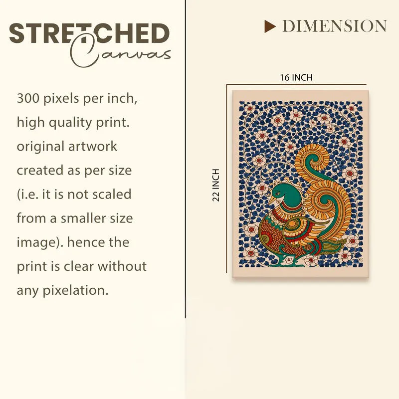 Peacock Serenity Canvas Wall Art & Paintings media 9