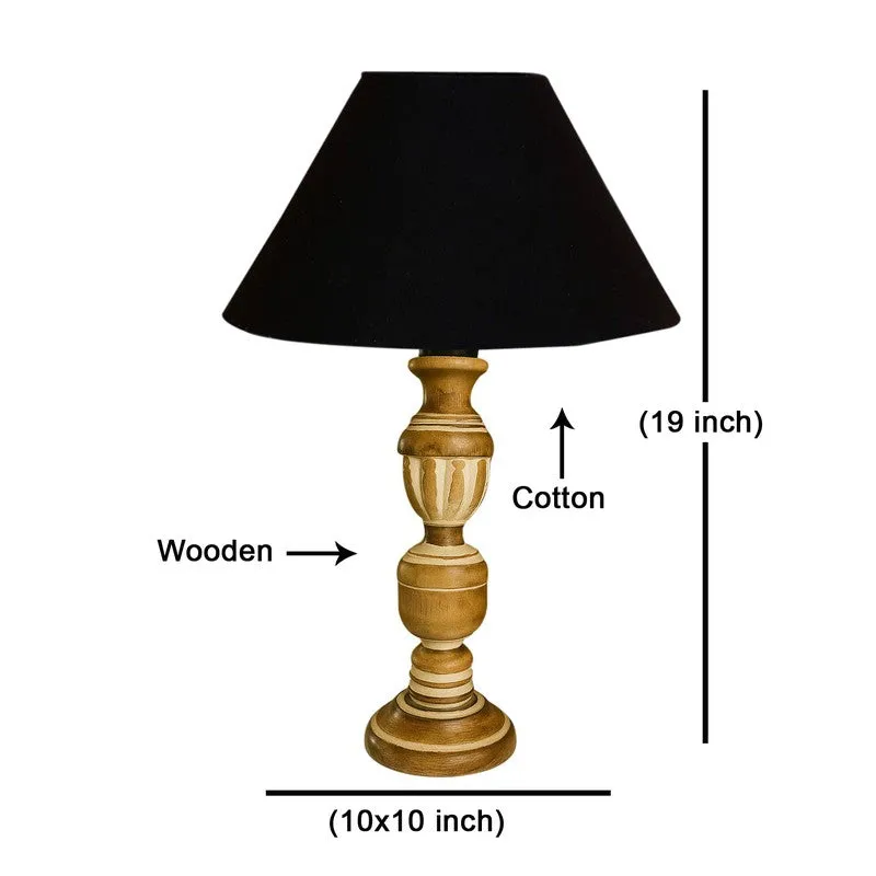 Zenrae Aura Wooden Table Lamp - Black media 8