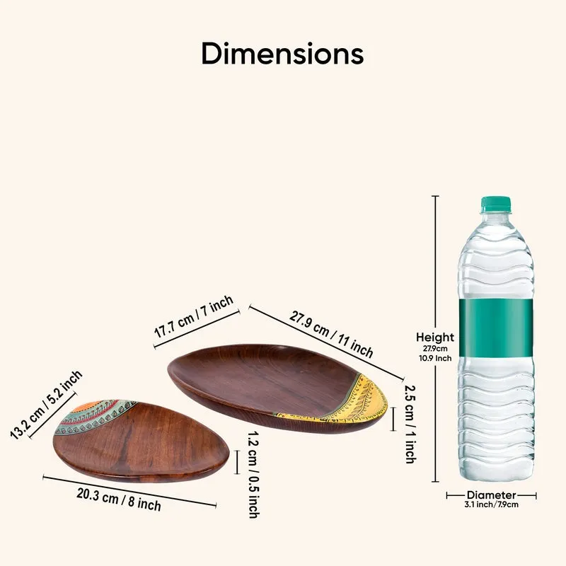 Velar Wooden Platter - Set of Two - 10