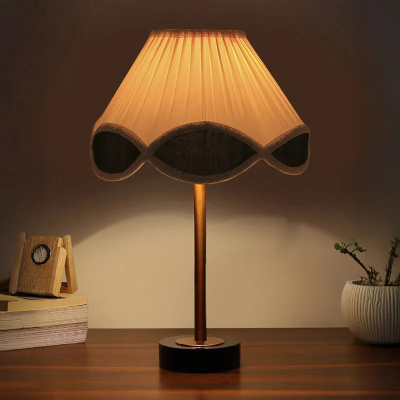 Valenica Rodin Wooden Table Lamp - White,Copper,Black media 1