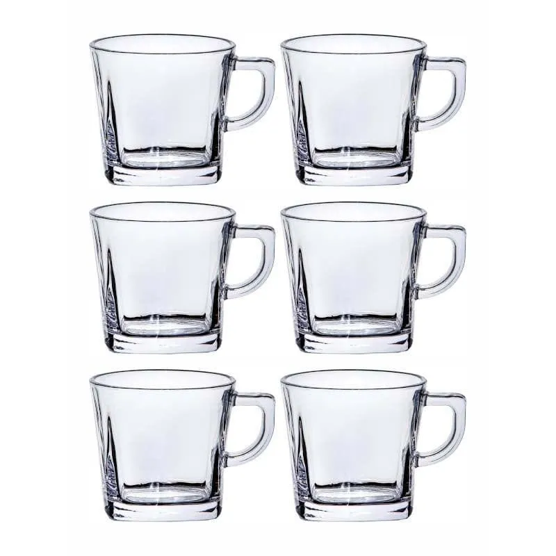 Moriss Glass Tea Cup (210 mL Each) - Set of Six media 4
