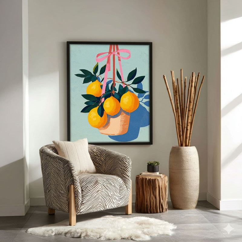 Florena Canvas Wall Painting With Black Frame