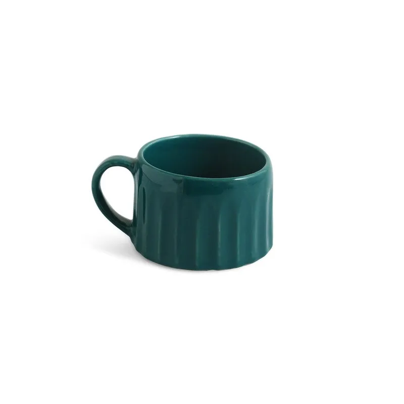 Aqua Ceramic Coffee Mug (250 mL Each) - Set Of Two media 4