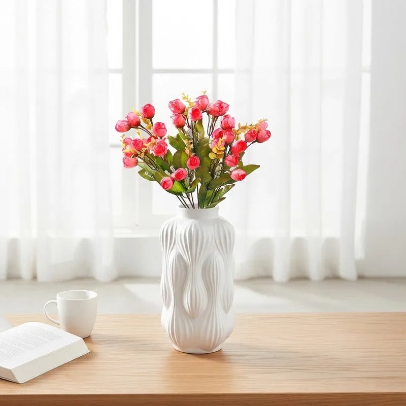 Cross Mini Rose Artificial Flowers - Pink media 1