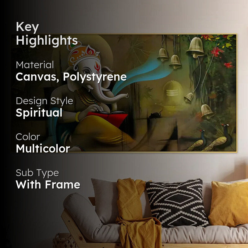 Ganesha Gyan Wall Painting media 2