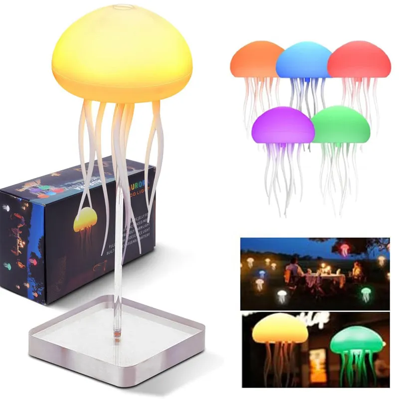 Drifta Rechargeable LED Jelly Fish Table Lamp - White media 7