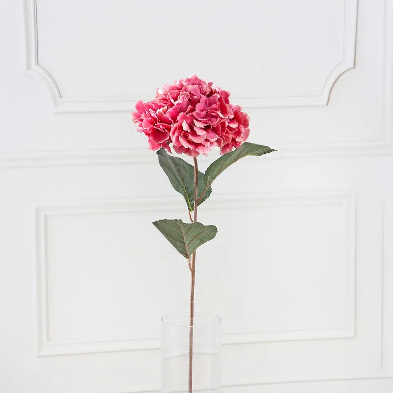 Hydrangea Artificial Flower Stem - Red media 4