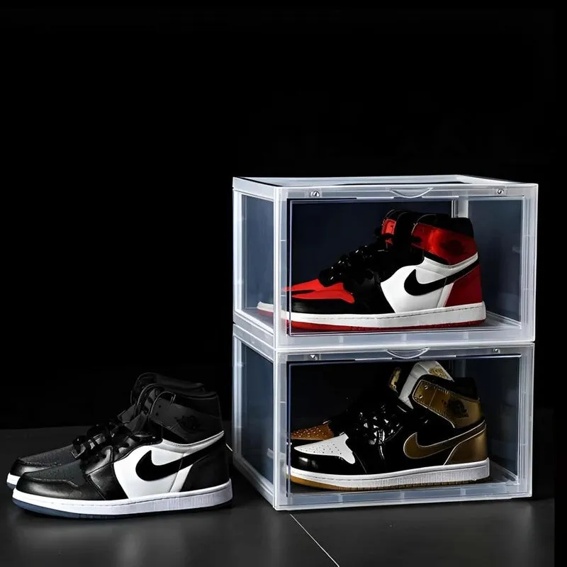 Space Saving Transparent Stackable Shoe Racks - Set Of Two media 3