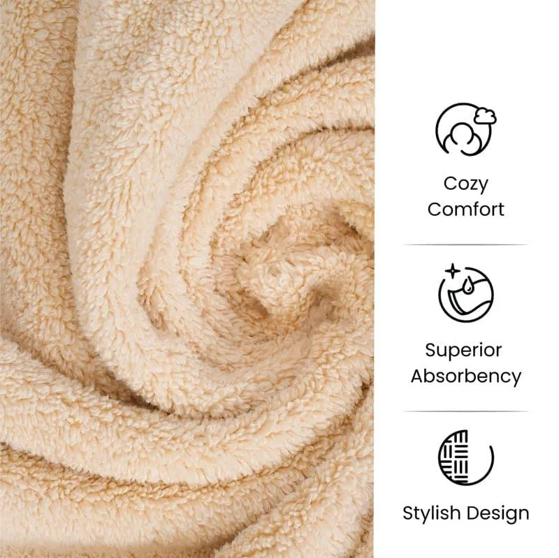 Micro Cotton Soft Serenity Solid Bath Towel - Beige media 5