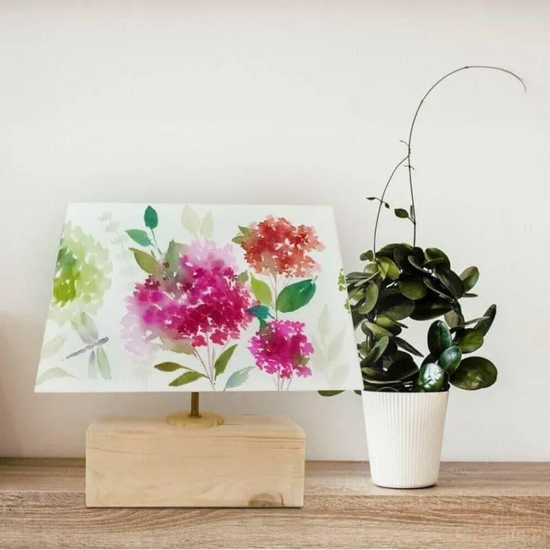 Driso Floral Handpainted Fabric Table Lamp - Multicolor media 3
