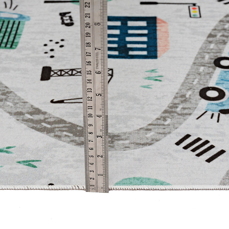 Doodle Zoo Kids Polyester Anti-Skid Carpet - Multicolor media 9