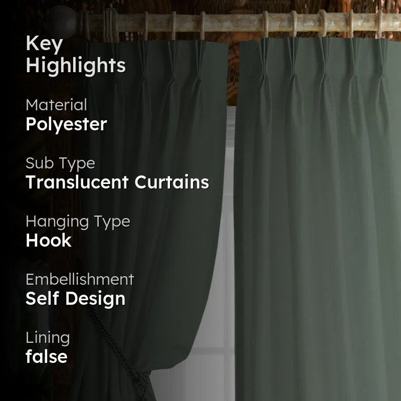 Esme Triple Pinch Pleat Medium Width Curtain - Dark Grey media 2