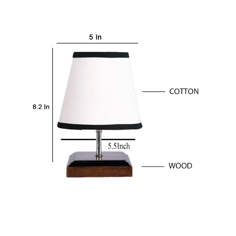 Niksha Fabric Table Lamp - White,Brown media 5