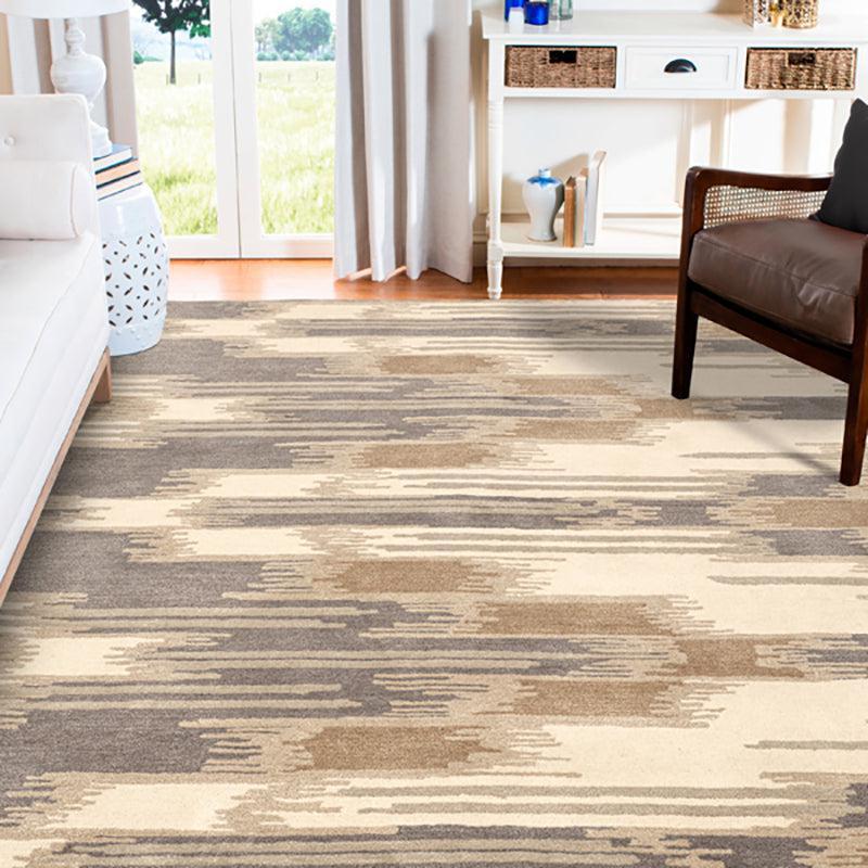 Cirdan Abstract Wool & Nylon Carpet -  Brown & Grey media 3