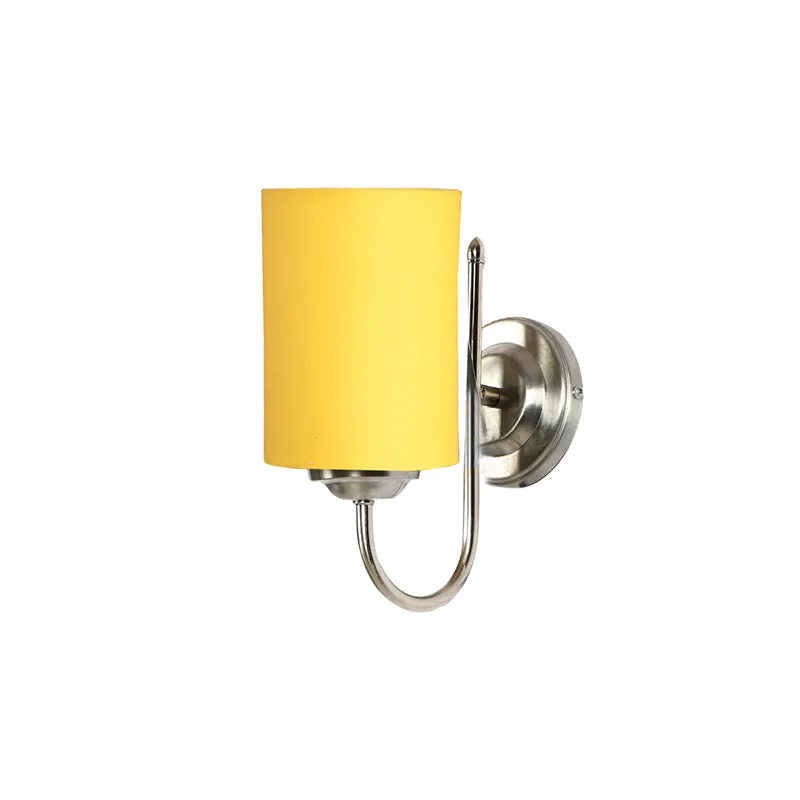 Altura Cylindrical Fabric & Metal Wall Lamp - Yellow media 3