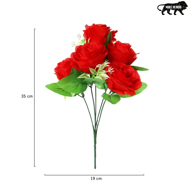 Fiora Artificial Rose (Red) Set of Two media 5