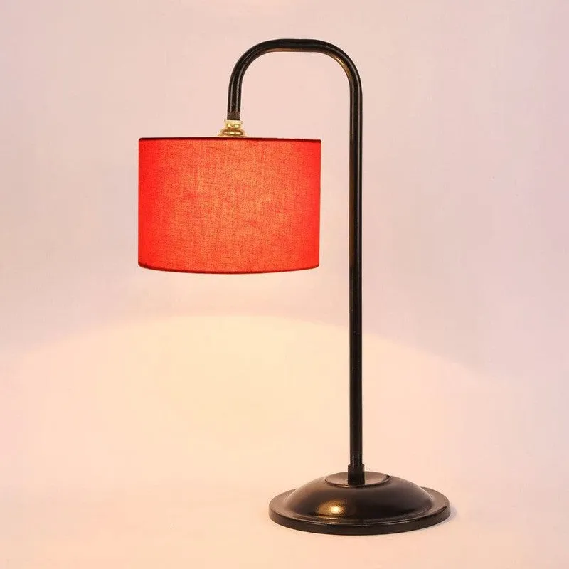 Flynn Arch Fabric Table Lamp - Orange,Black media 5