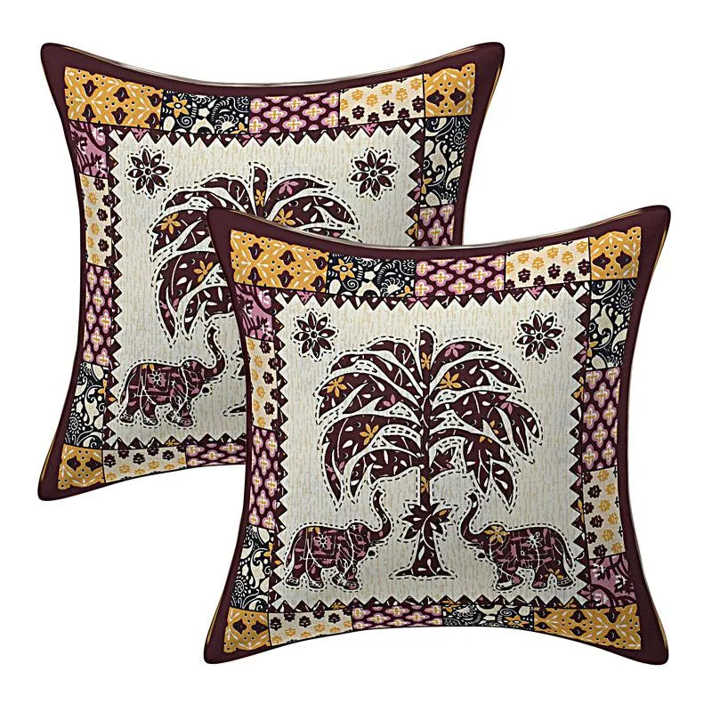 The Palmistree Diwan Set (Maroon) - Six Piece Set media 3