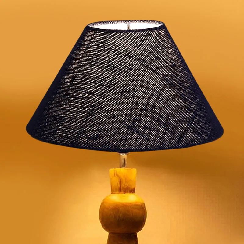 Angler Neo Jute Wooden Table Lamp - Blue,Brown media 4