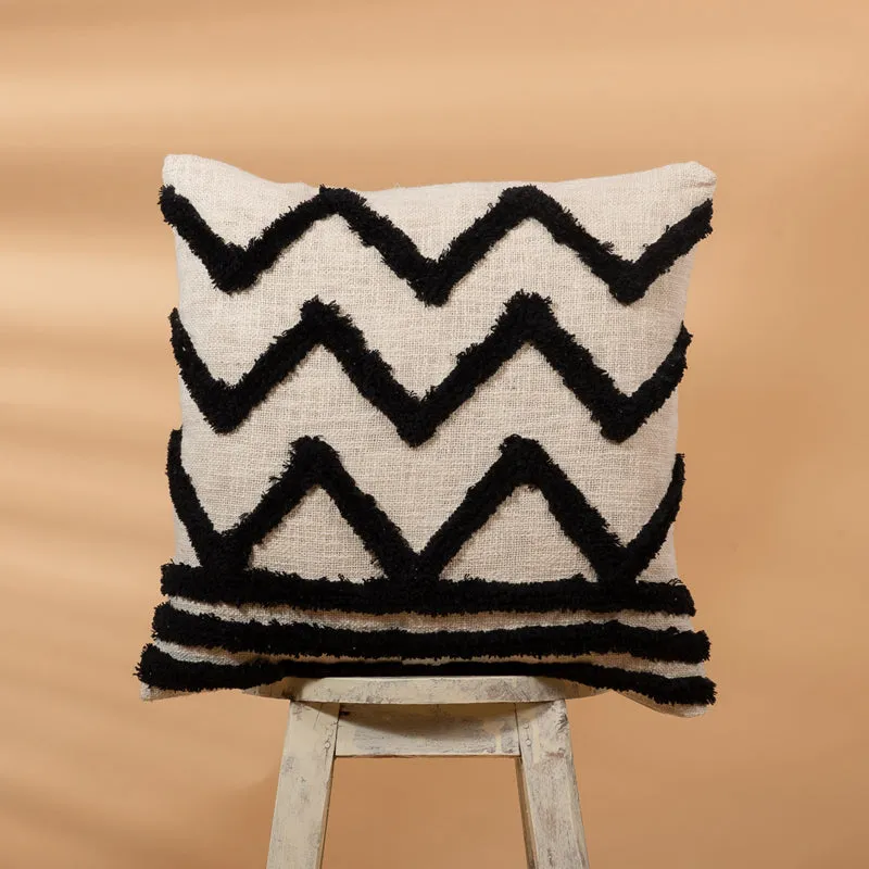 Inky Chevron Tufted Cushion Cover media 1
