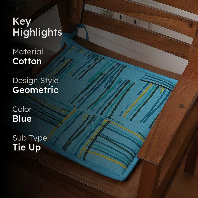 Serene Strokes Geometric Chair Pad - Set Of Two media 2