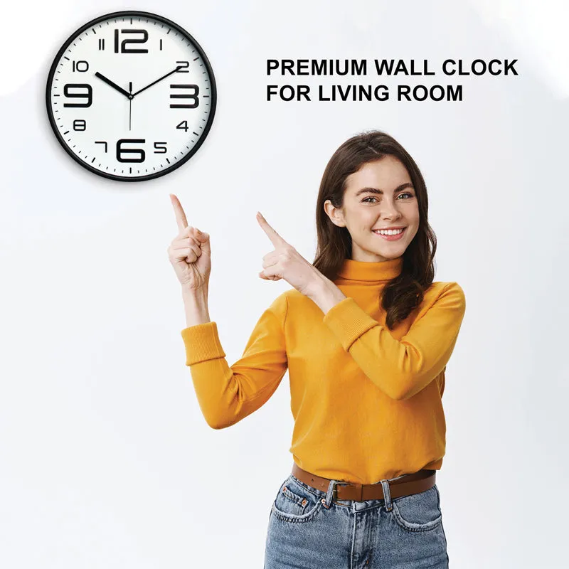 Cadence Analog Wall Clock - Black, White media 7