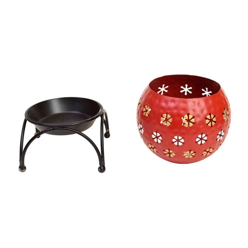 Nahusha Tealight Candle Holder - Red media 4