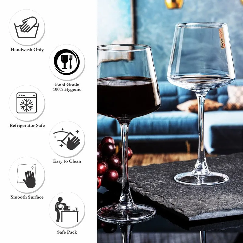 Glass Wine Glasses (450 mL Each) - Set Of Six media 6