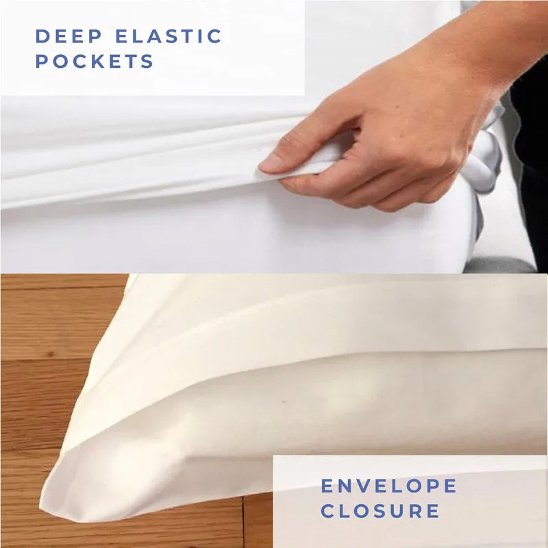 Sofia 100% Cotton Satin Weave Solid Bedsheet - White - 400 TC media 6