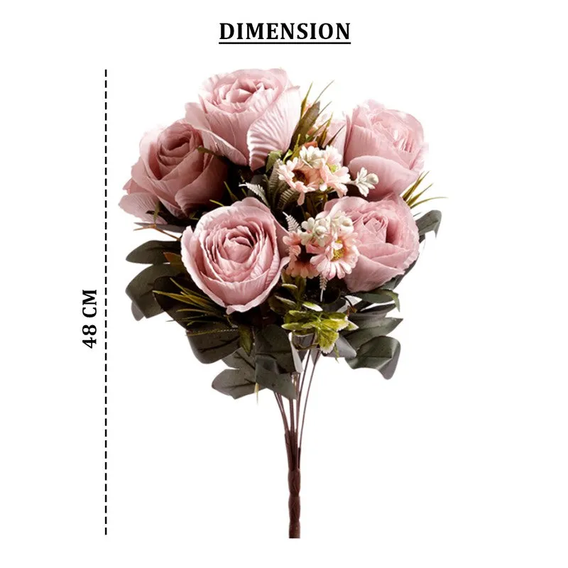 AarviDecor Delicate Rose Silk Artificial Flowers media 8