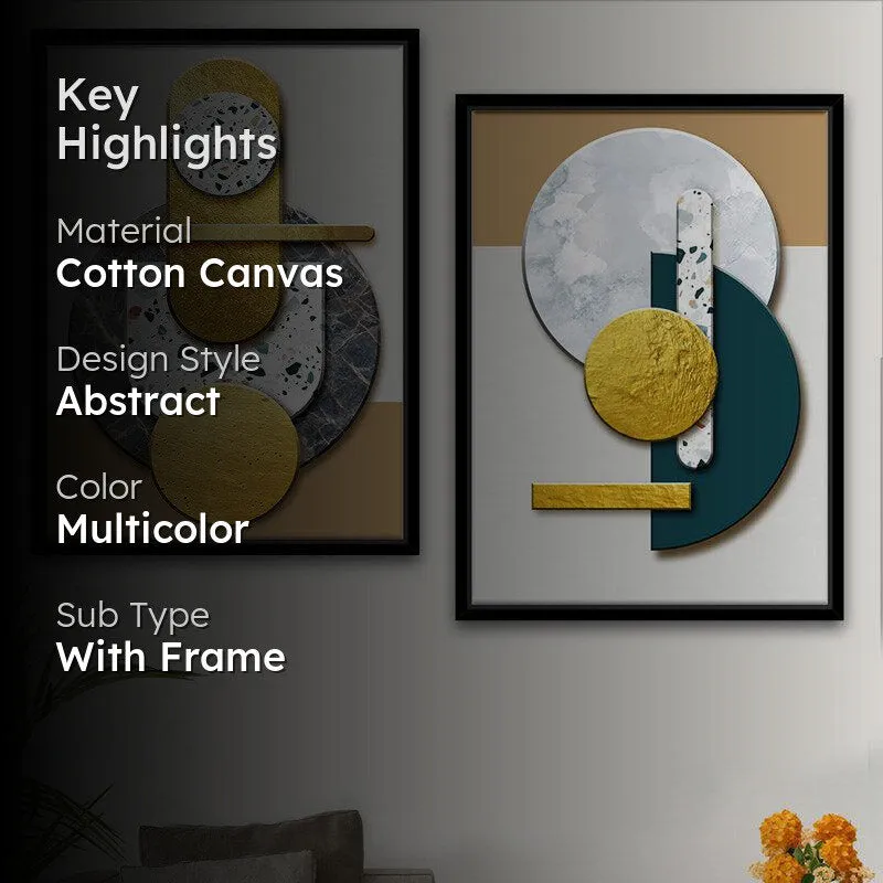 Queeie Abstract Wall Art - Set Of Two media 2