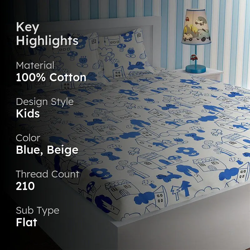 Clio Kids Cotton Bedsheet - 210 TC media 2
