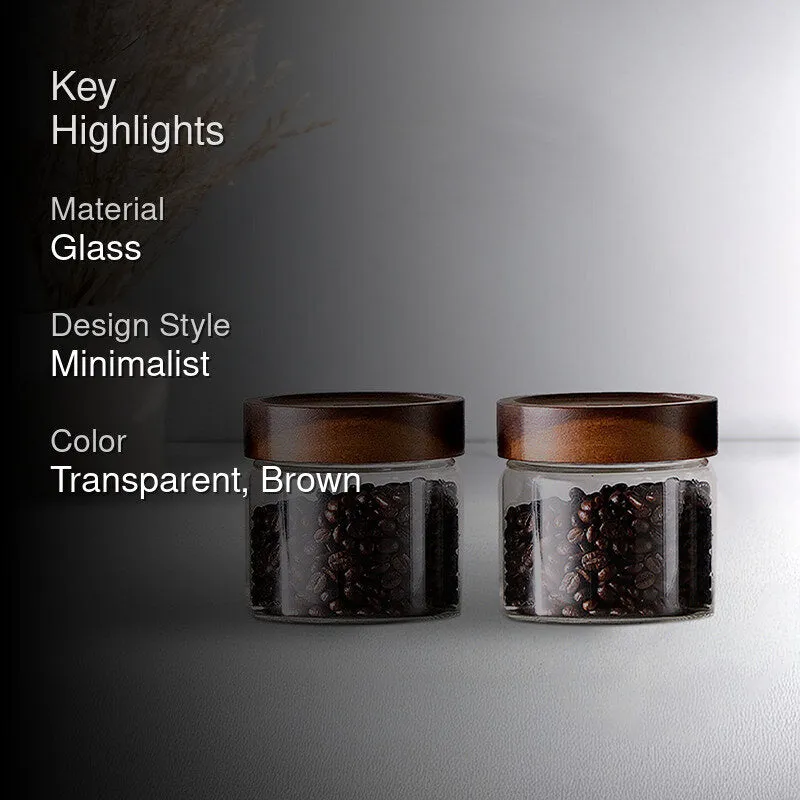Bergner Crystal Seal Airtight Glass Storage Jar (200 mL Each) - Set Of Two media 2