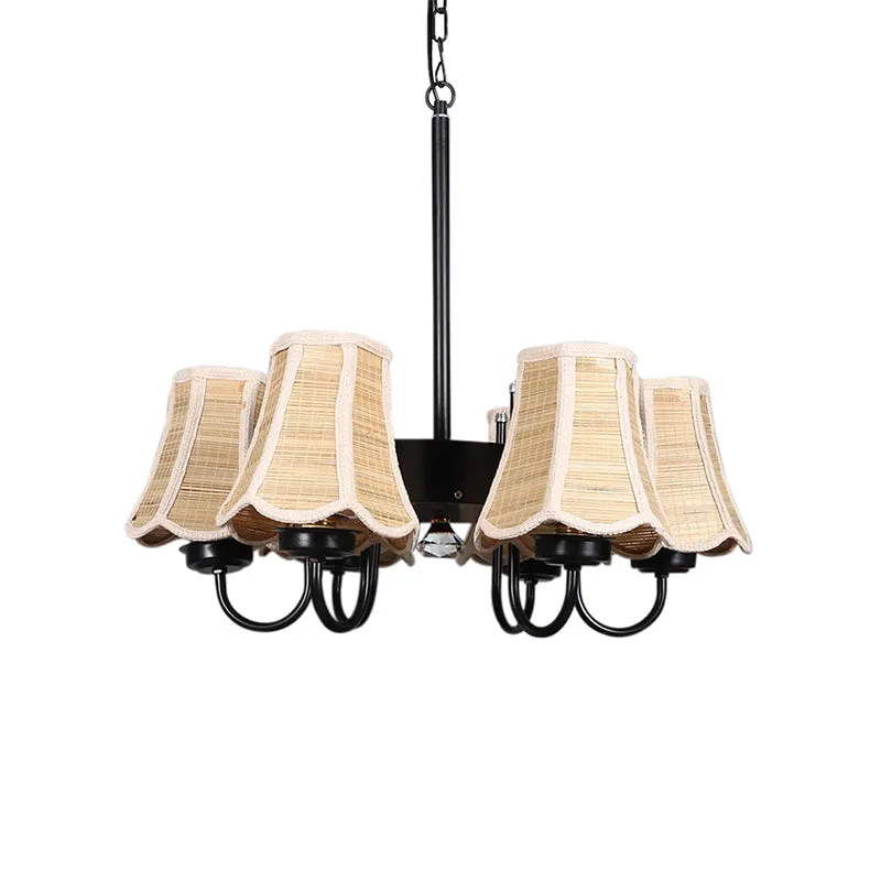 Bella Bamboo Conical Viya Ceiling Lamp - Beige media 4