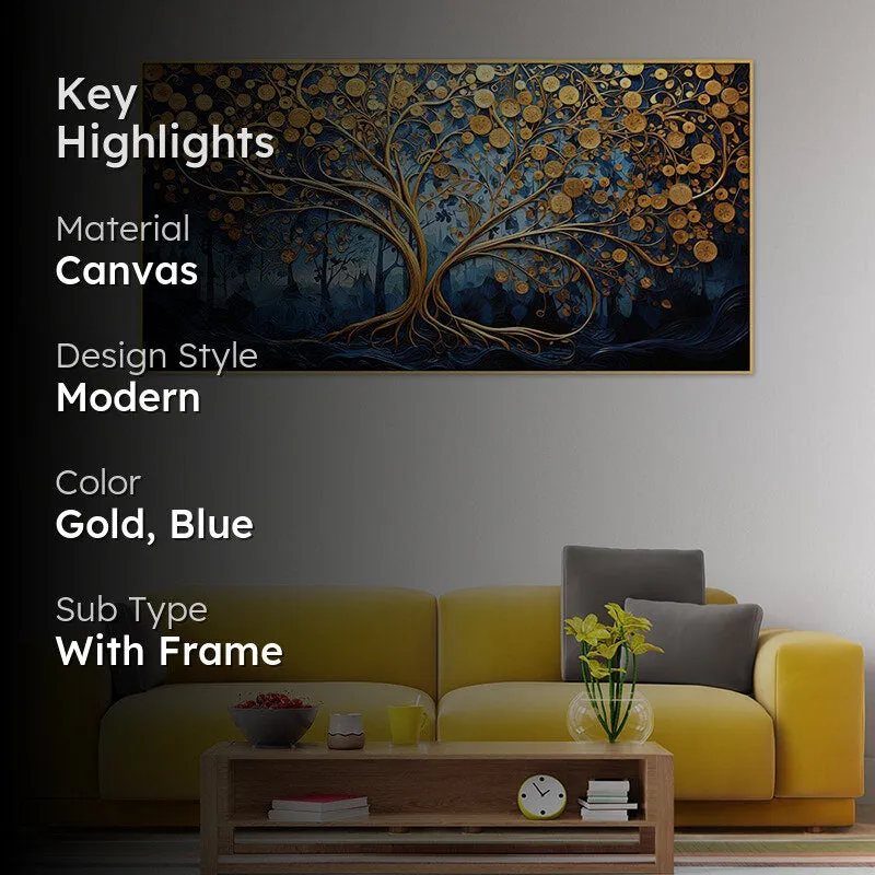 Golden Tree Of Life Canvas Wall Painting media 2